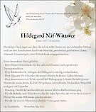 Avis de décès Hildegard Näf-Wittwer