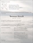 Avis de décès Tommaso Simeoli