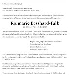 Necrologio Rosmarie Bosshard-Falk