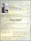 Necrologio Thomas Schärer, Uebeschi