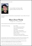 Todesanzeige Hans-Peter Wicki