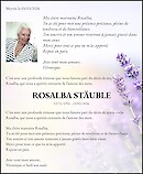 Todesanzeige ROSALBA STÄUBLE, Meyrin