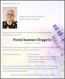 Necrologio Hanni Kummer-Deppeler