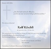 Avis de d&eacute;c&egrave;s Rolf R&ouml;schli