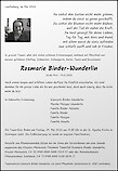 Avis de d&eacute;c&egrave;s Rosmarie Binder-Wunderlin