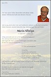 Avis de d&eacute;c&egrave;s Mario Albrigo, Steinach