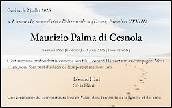 Avis de d&eacute;c&egrave;s Maurizio Palma di Cesnola