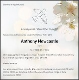 Avis de d&eacute;c&egrave;s Anthony Newcastle