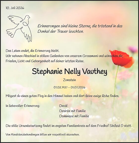 Stephanie Nelly Vauthey, Z&uuml;rich
