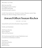 Avis de d&eacute;c&egrave;s Armand Gilbert Sauteur-Kuchen, Winterthur