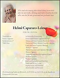 Avis de d&eacute;c&egrave;s Helmi Capararo-Leiner
