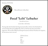 Avis de d&eacute;c&egrave;s Pascal "Leibi" Leibacher