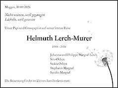 Avis de d&eacute;c&egrave;s Helmuth Lerch-Murer