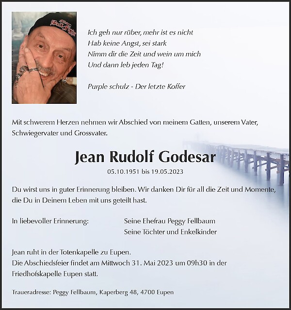 Obituary Jean Rudolf Godesar