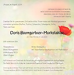 Avis de décès Doris Baumgartner-Markstahler