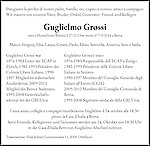 Avis de décès Guglielmo Grossi, Bern