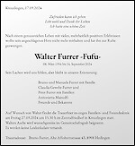 Avis de décès Walter Furrer    -Fufu-, Kreuzlingen