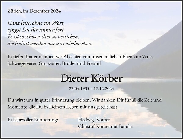 Obituary Dieter Körber