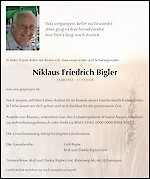 Necrologio Niklaus Friedrich Bigler, Boningen